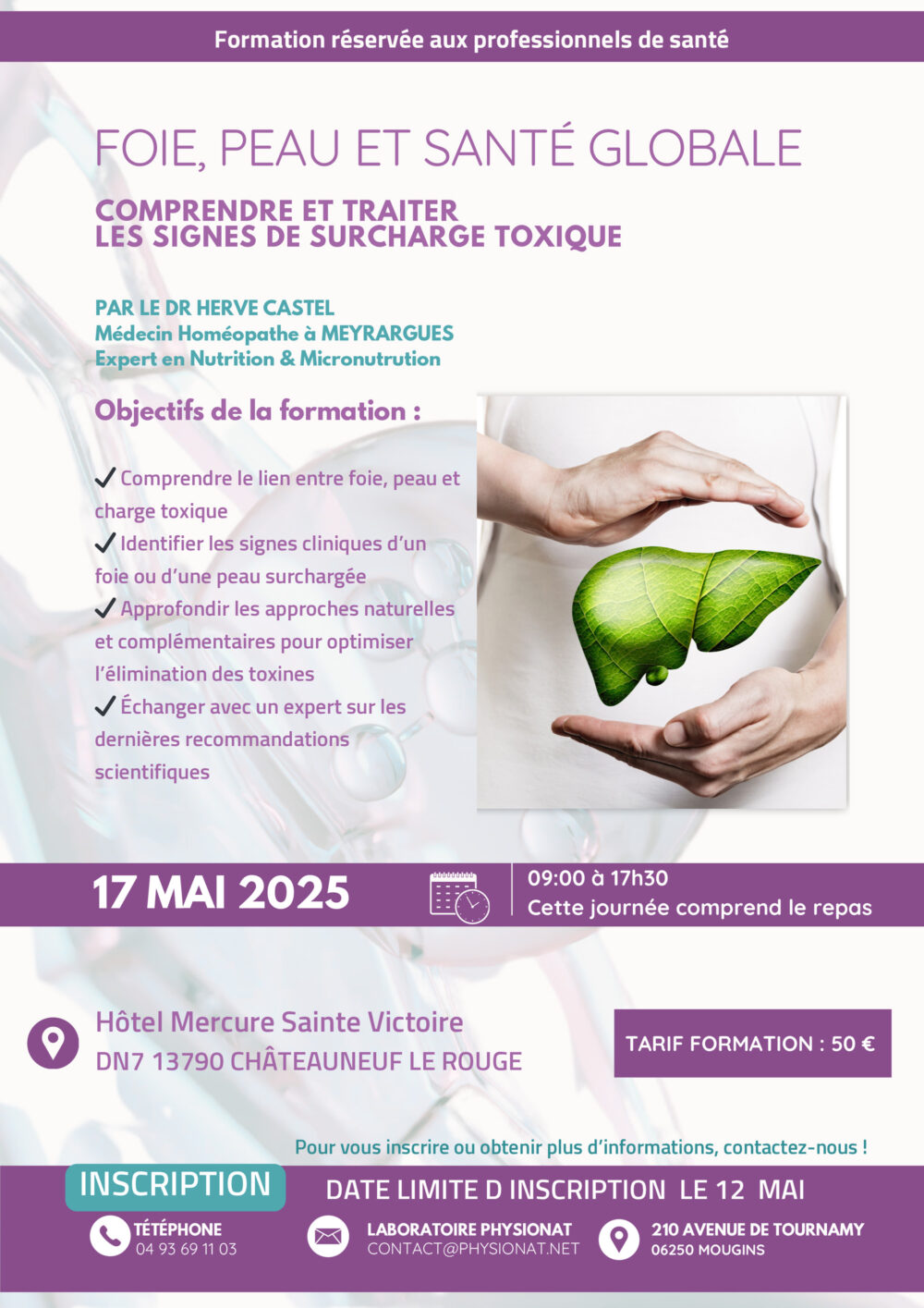 Formation "Foie peau et santé globale : Comprendre et traiter les signes de surcharge toxique", le Samedi 17 Mai 2025 à Châteauneuf le Rouge